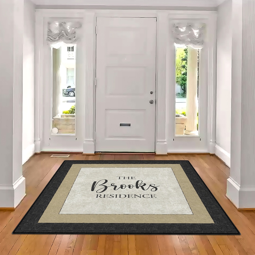 Family Name Entry Rug Personalized Entryway Rug Entrance Rug for Inside ...