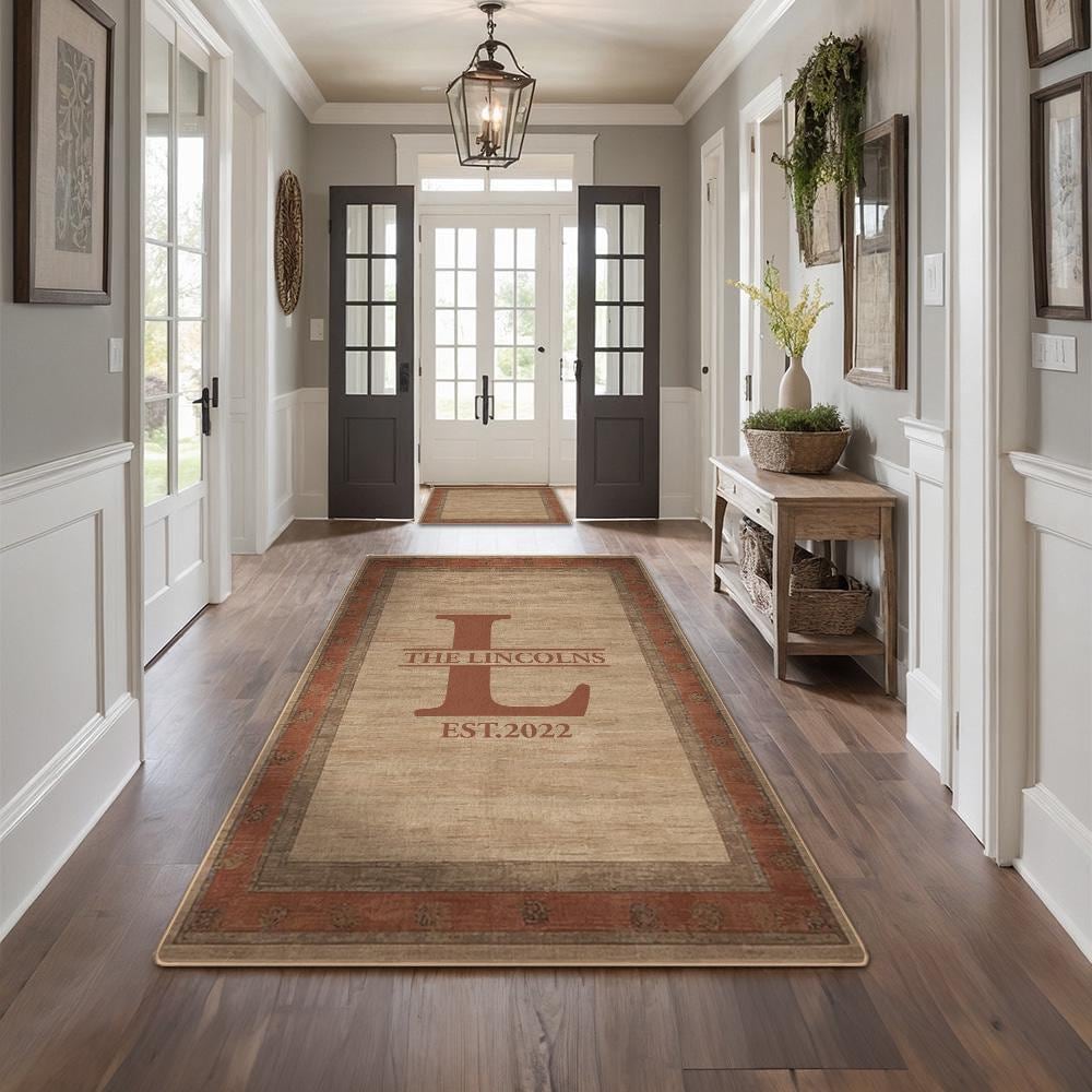 Family Name Entryway Rug Personalized Entry Rug for Inside House Indoor ...