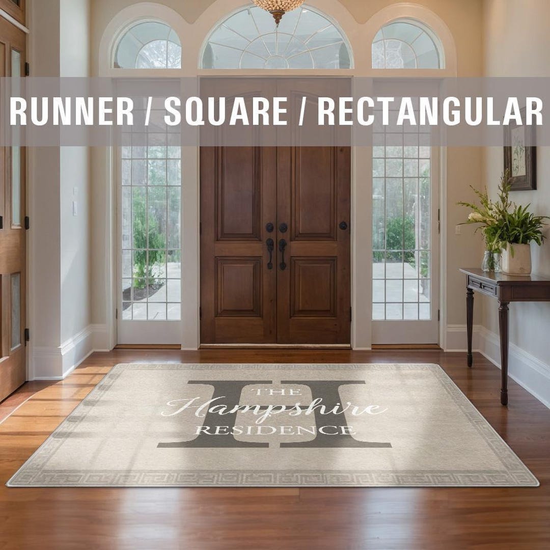 Family Name Entryway Rug Personalized Entry Rug for Inside House Indoor ...