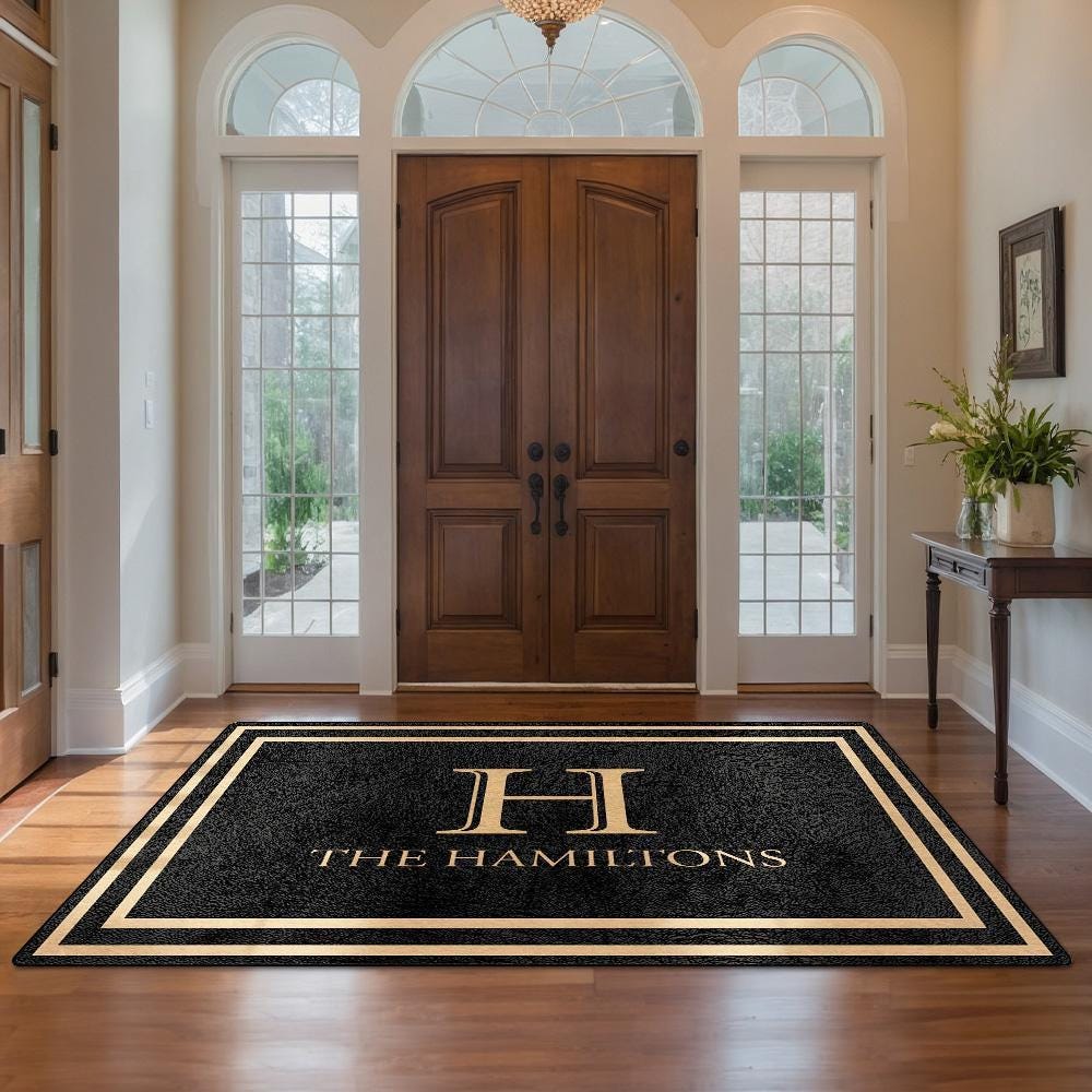 Family Name Entry Rug Personalized Entryway Rug Entrance Rug Inside ...