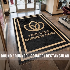 Logo Rug Custom Business Indoor Rug Your Design Entryway Entry Entrance ...