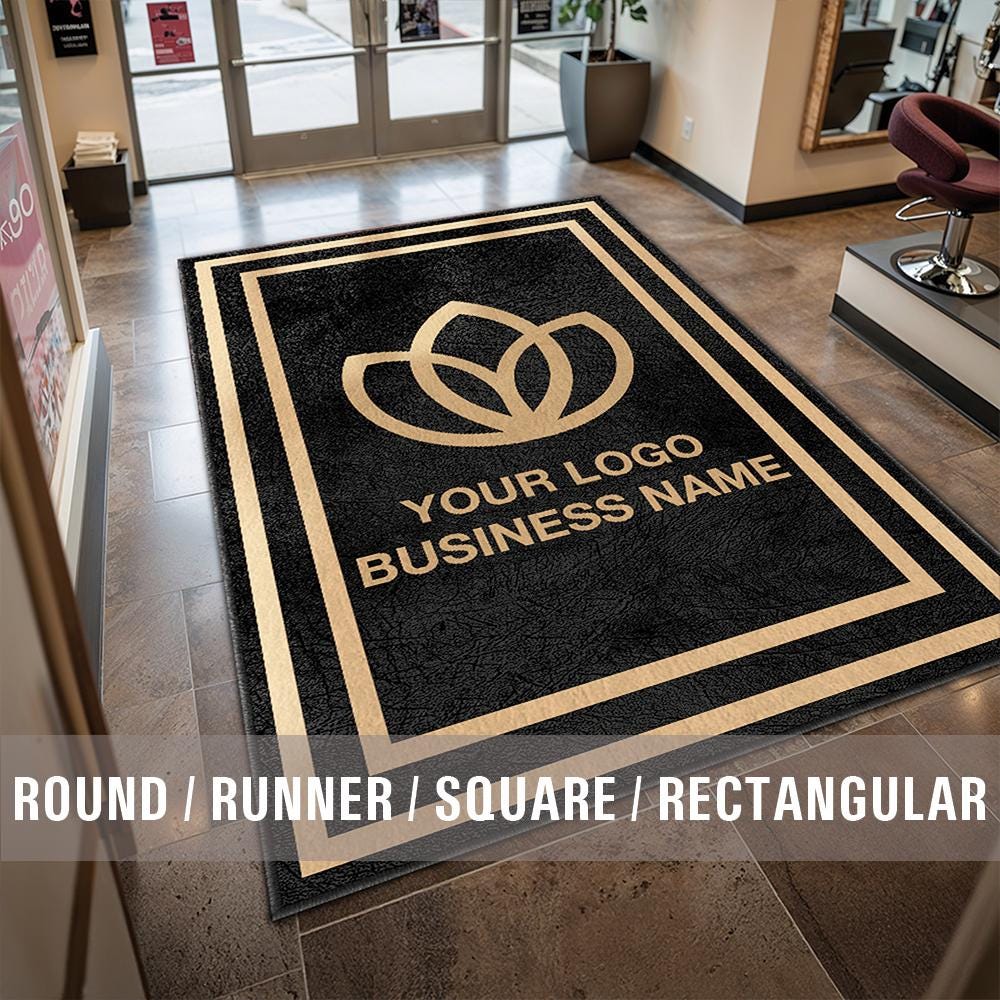 Signage Rug Logo Rug Custom Business Indoor Rug Your Design Entryway Entry Entrance ...