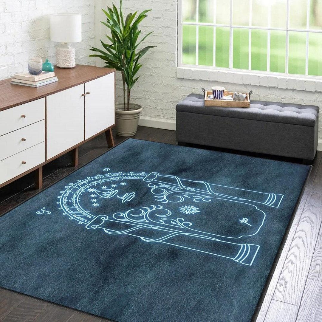 Talk It Out Rug Speak Friend and Enter Rug, Gate Area Rug, TV Show Movie Prop Gift ...