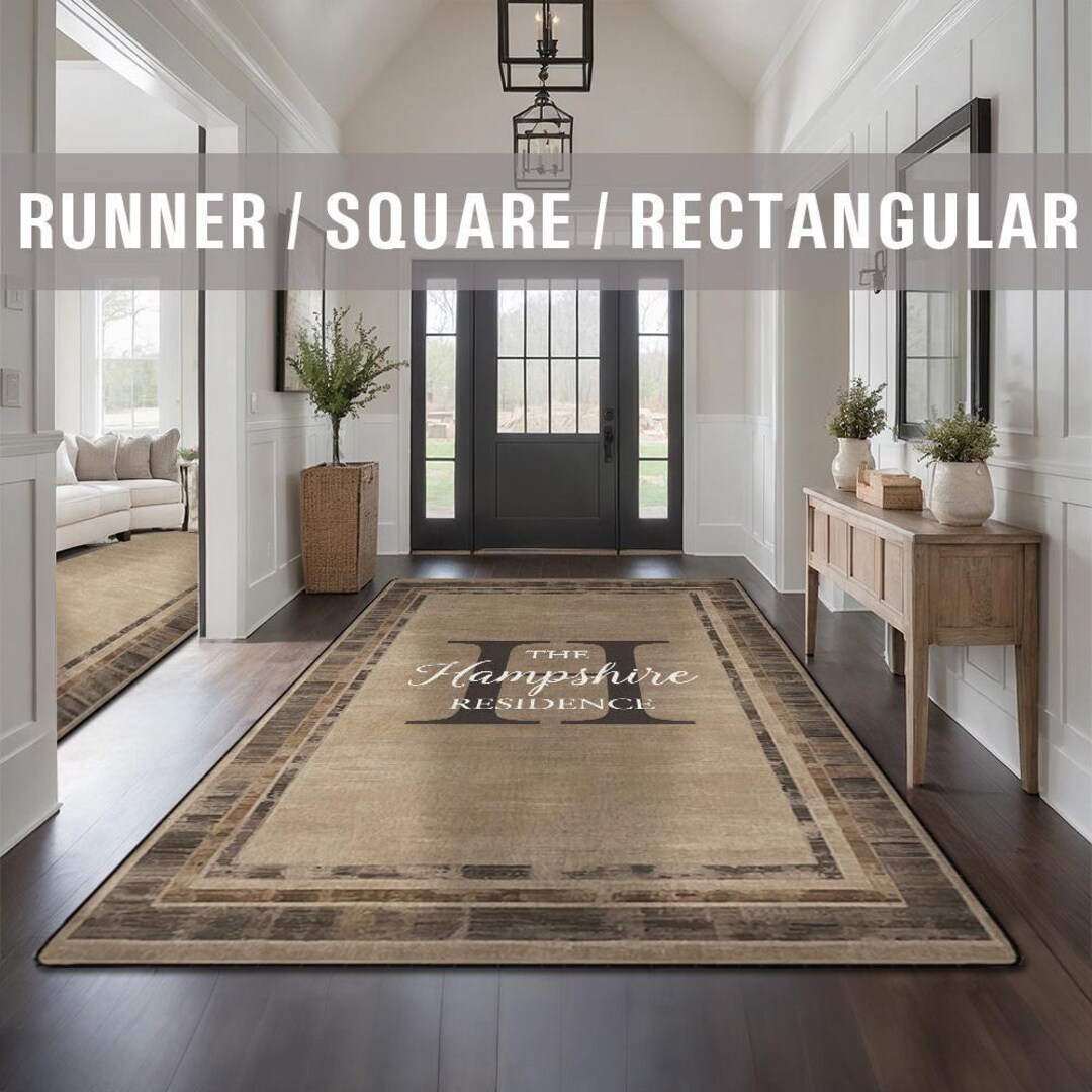 Family Name Entryway Rug Personalized Entry Rug for Inside House Indoor ...