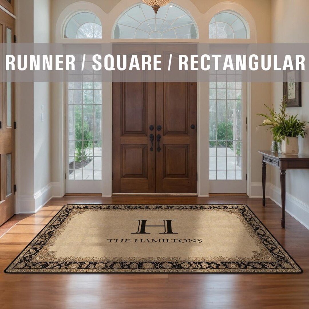 Family Name Entryway Rug Personalized Entry Rug for Inside House Indoor ...