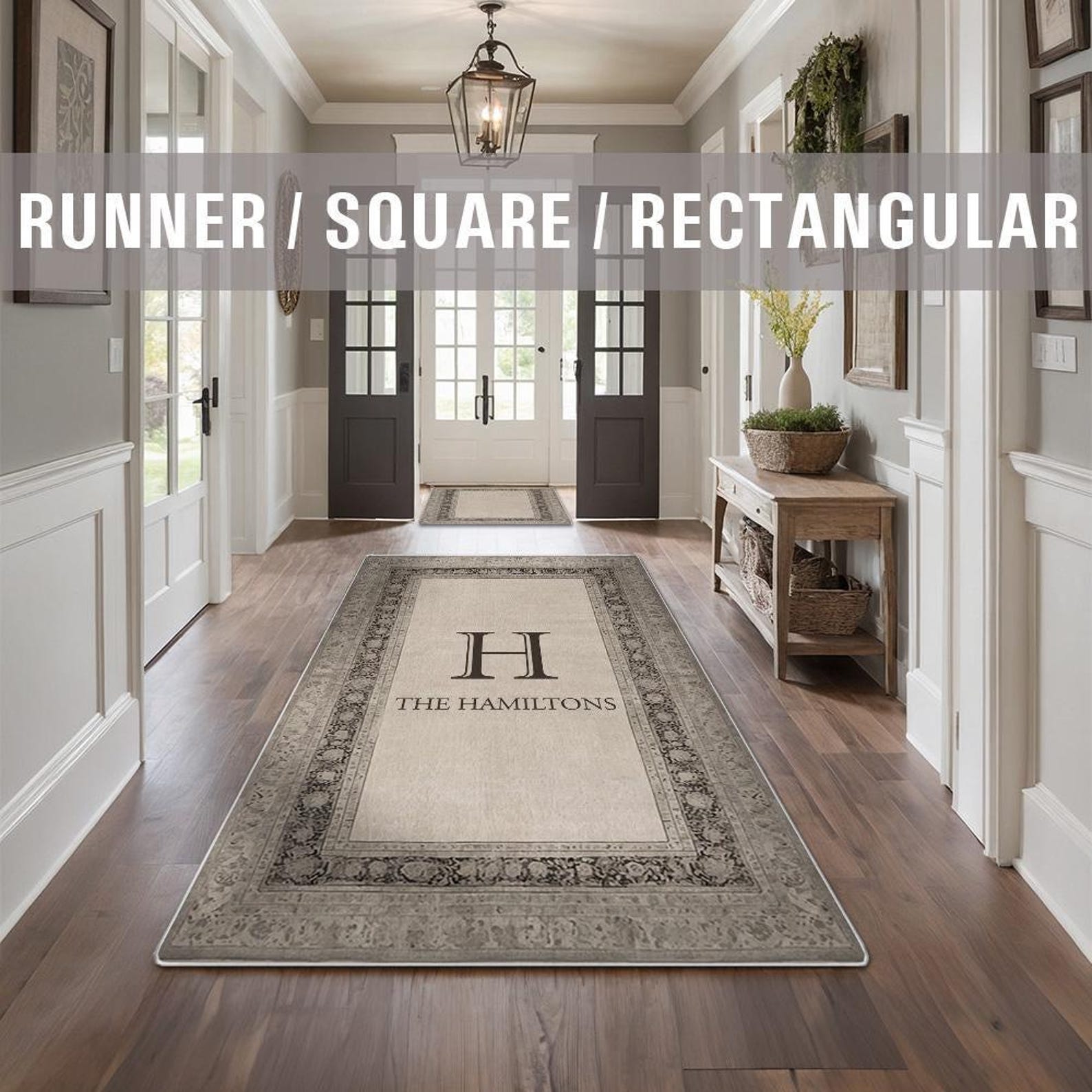 Family Name Entryway Rug Personalized Entry Rug for Inside House Indoor ...