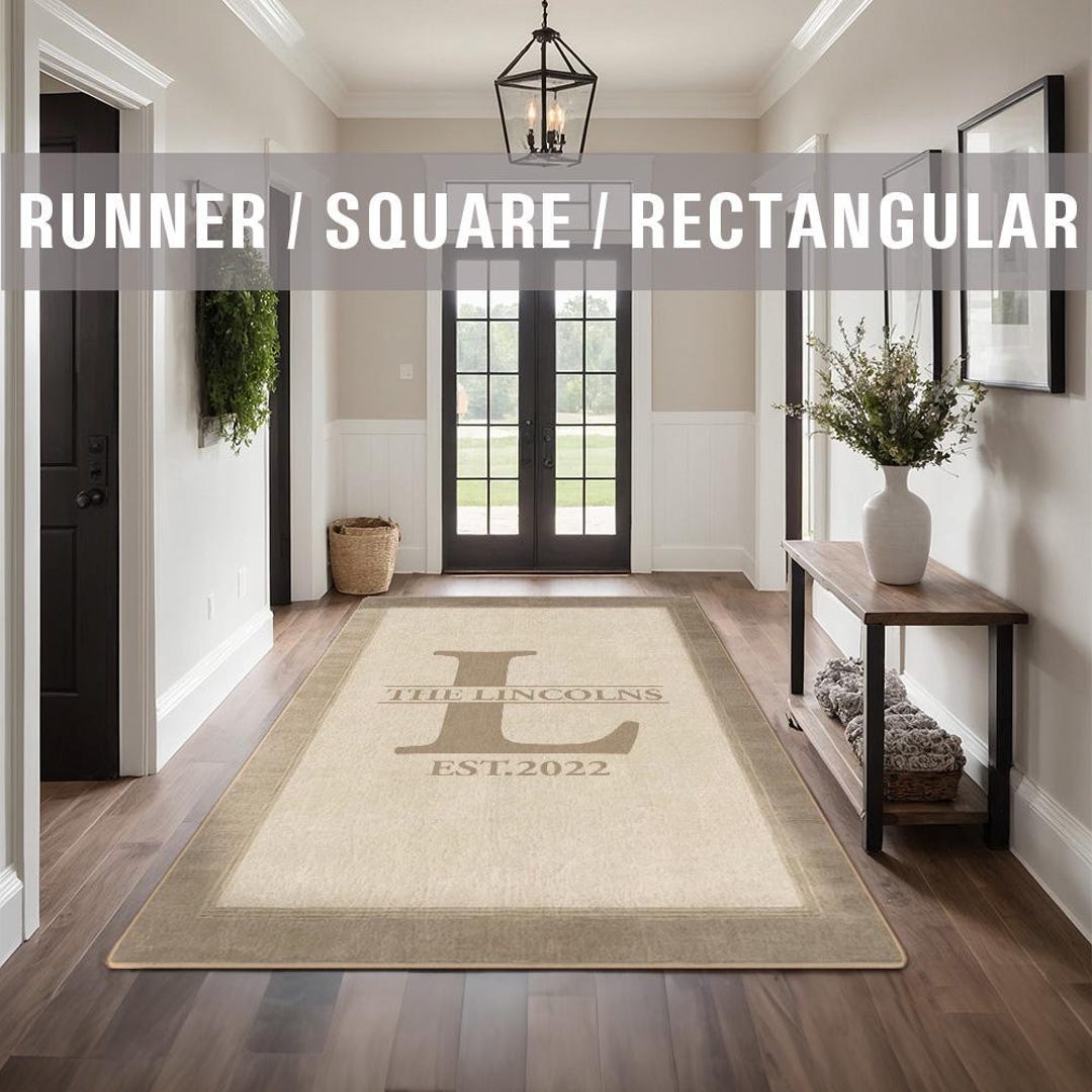 Family Name Entryway Rug Personalized Entry Rug for Inside House Indoor ...