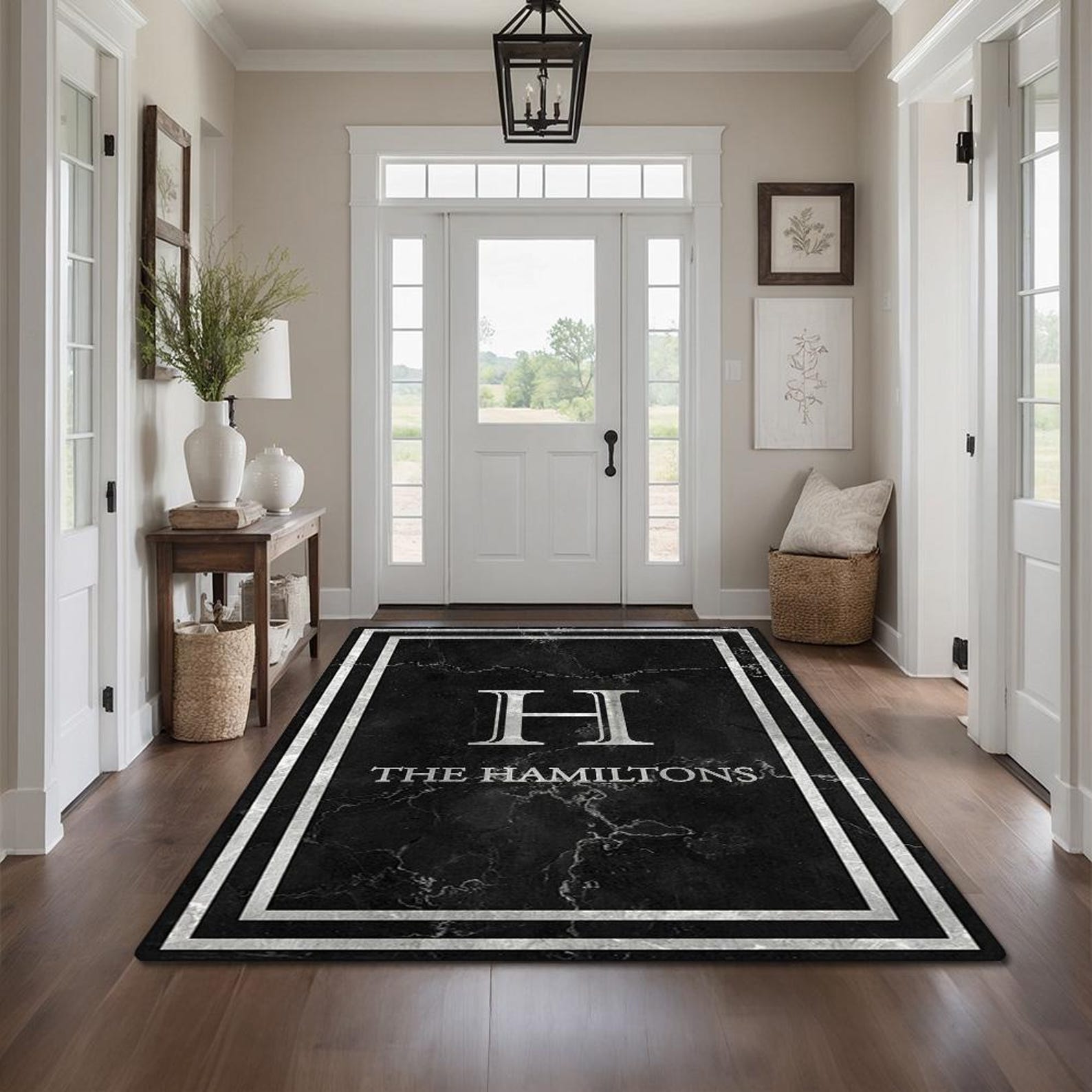 Family Name Entry Rug Personalized Entryway Rug Entrance Rug for Inside ...