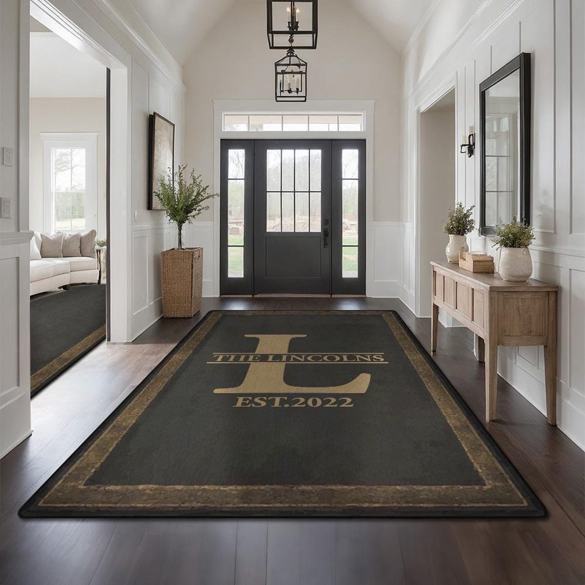 Family Name Entryway Rug Personalized Entry Rug for Inside House Indoor ...