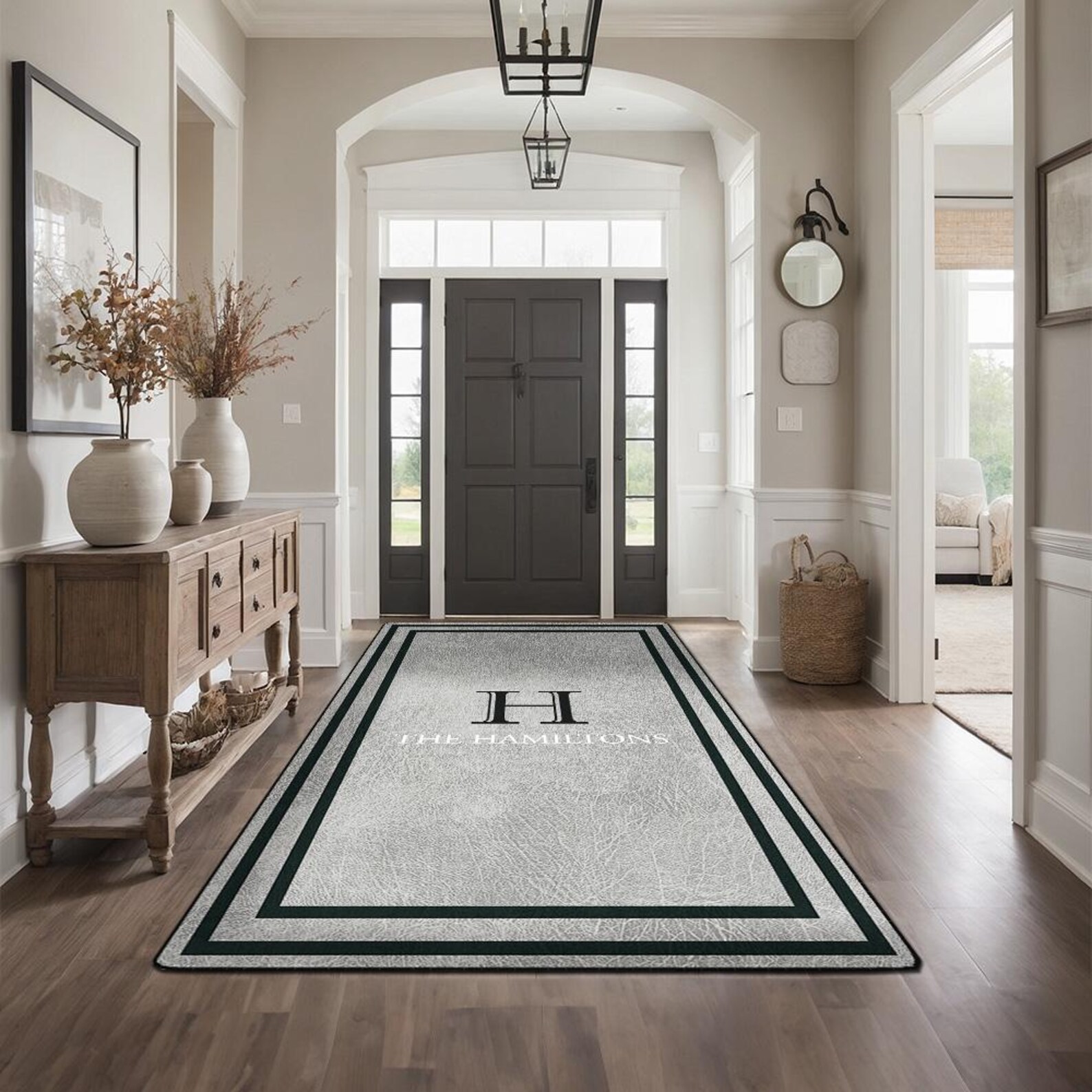 Family Name Entry Rug Personalized Entryway Rug Entrance Rug Inside ...