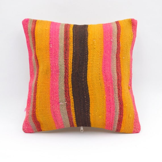 27* Decorative Pillow,Cushion,Kilim Pillow,Turk\u0131sh Handmade Pillow,Soft,16x16 40x40 \u0131nc Kilim Pillow Cover,Turk\u0131sh Pillow,Ethnic Pillow