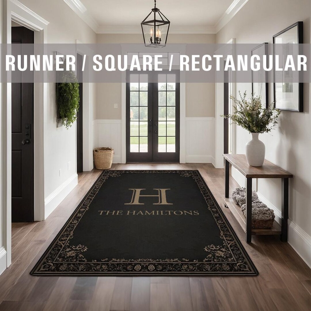 Family Name Entryway Rug Personalized Entry Rug for Inside House Indoor ...