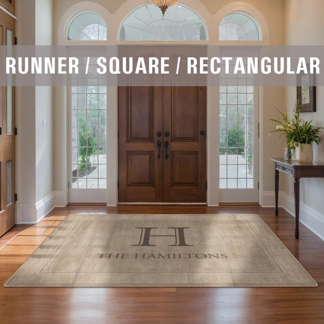 Family Name Entryway Rug Personalized Entry Rug for Inside House Indoor ...