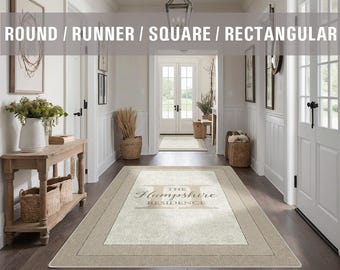 Family Name Entry Rug Personalized Entryway Rug Entrance Rug Inside House Indoor Welcome Mat Low Pile Non Slip Machine Washable AR209-06-C