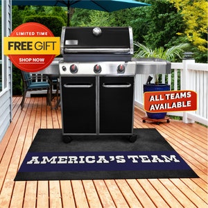 Football Team Slogan Grill Mats, America's Team Barbecue Mat, BBQ Mat, Father's Day Gift, Gift for Dad Grandpa Husband Grandad Outdoor GM13