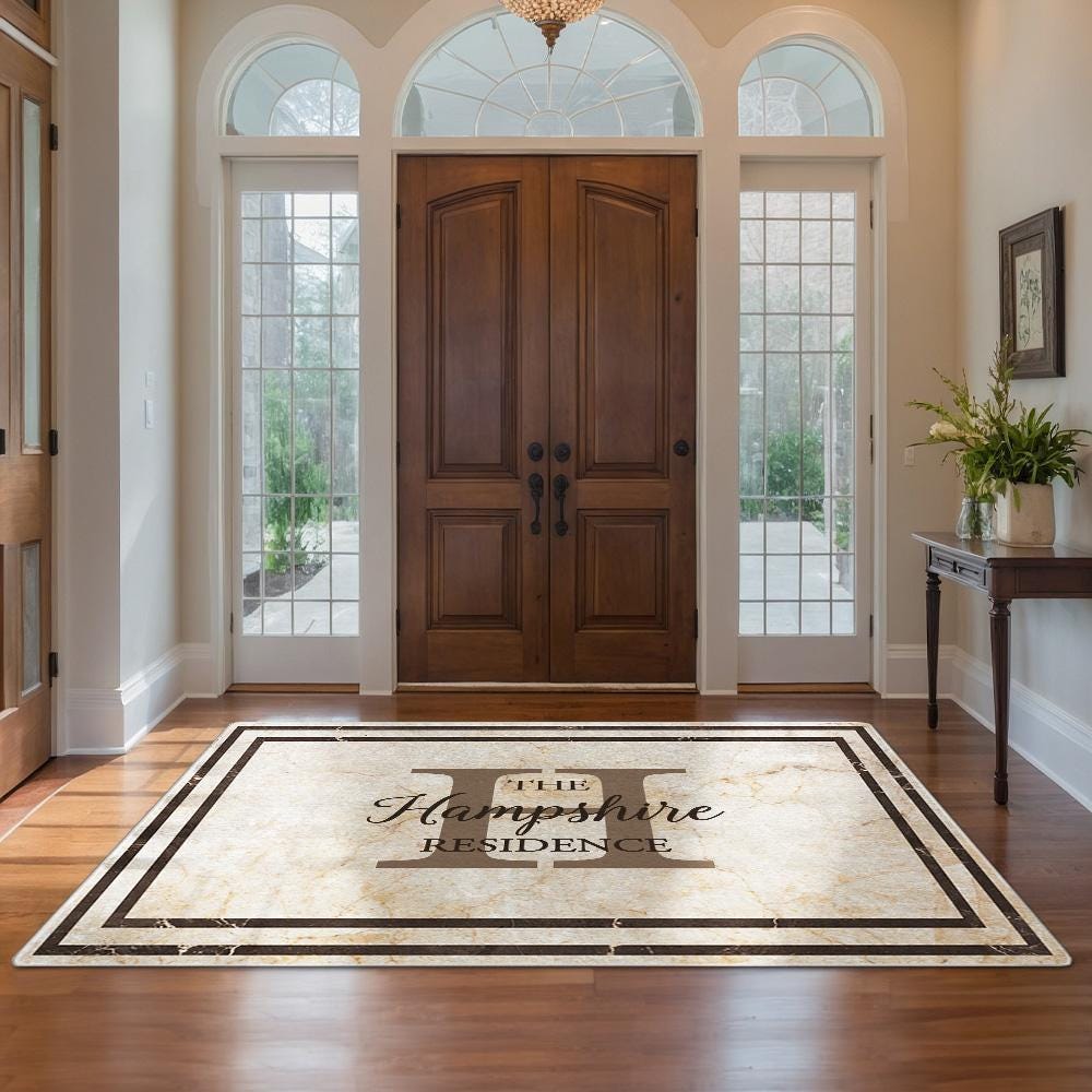 Family Name Entry Rug Personalized Entryway Rug Entrance Rug Inside ...