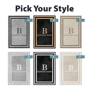 Business Name Monogram Indoor Rug Your Design Entryway Entry Custom ...