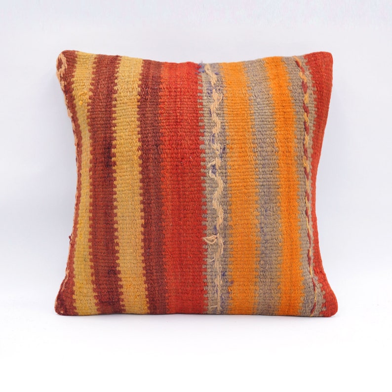 Turkish kilim pillow decorative pillows throw pillow 16 x 16 pillow covers farmhouse pillow Pillow Covers bohemian pillow 001326