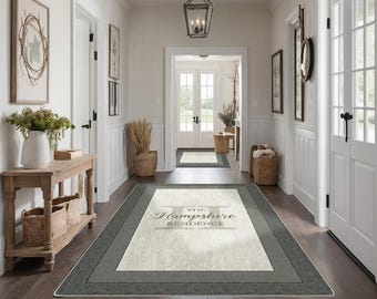 Family Name Entry Rug Personalized Entryway Rug Entrance Rug Inside House Indoor Welcome Mat Low Pile Non Slip Machine Washable AR209-06-A