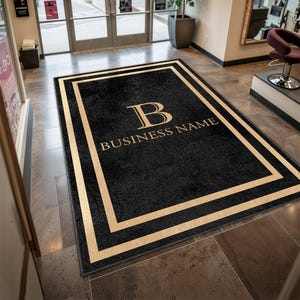 New Rugs Signag Business Name Monogram Indoor Rug Your Design Entryway Entry Custom ...