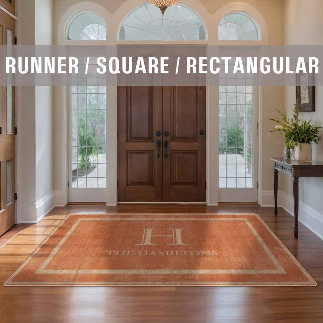 Family Name Entryway Rug Personalized Entry Rug for Inside House Indoor ...