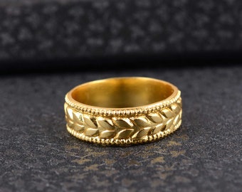 breiter Ring, Unikat Ring, Statement Ring, breiter Band Ring für Frauen, Gold Daumen Ring, Gold Ring Für Frauen