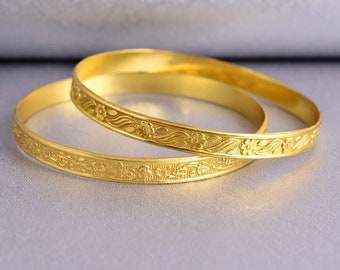 Indian Gold Bangle, Gold Filled Bangle, Gold Bracelet, Bangle, Gold Filled Bracelet, women Gold Bangle, Stacking Bangle, , Gold Bangles