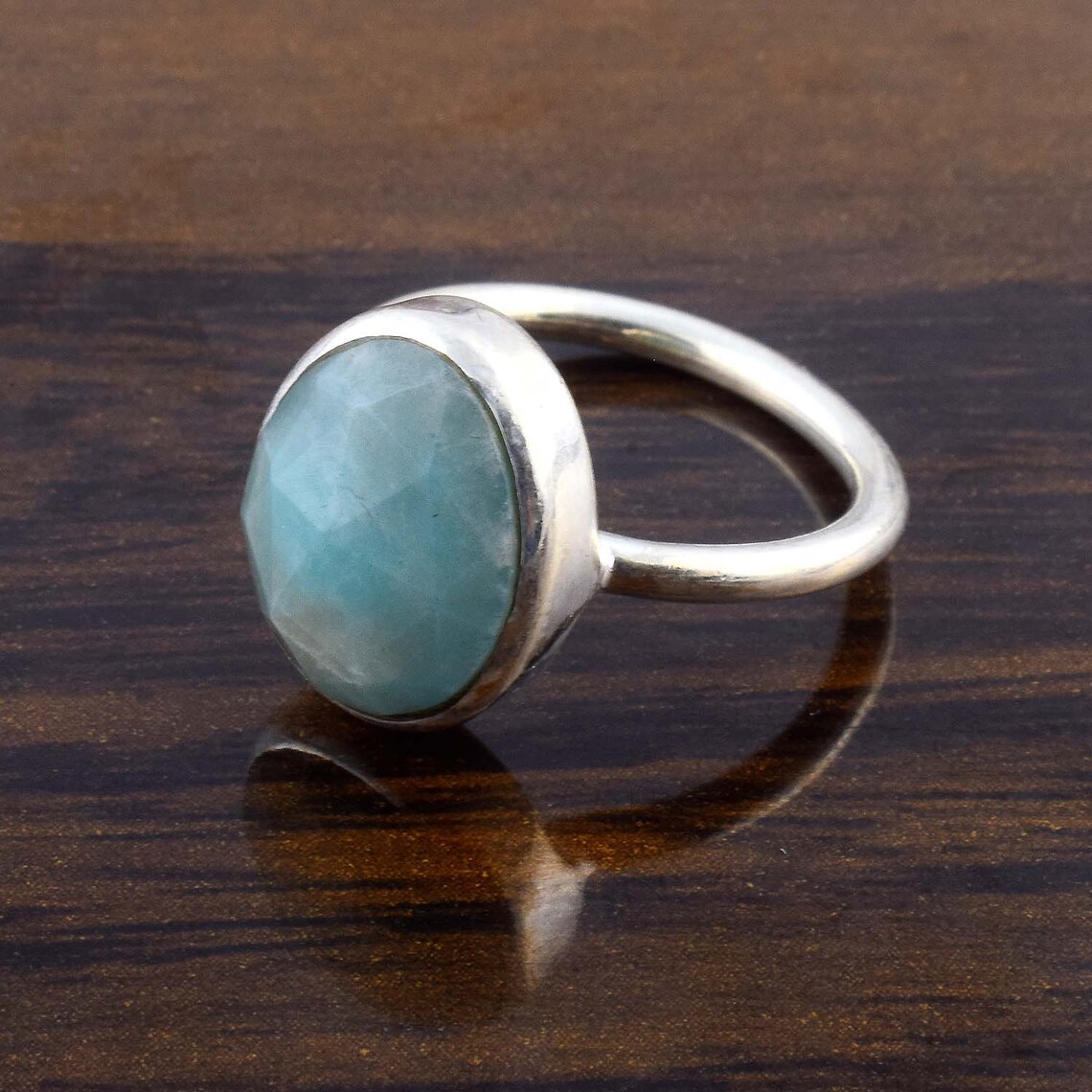 Larimar stone ring larimar gemstone ring handmade ring Etsy