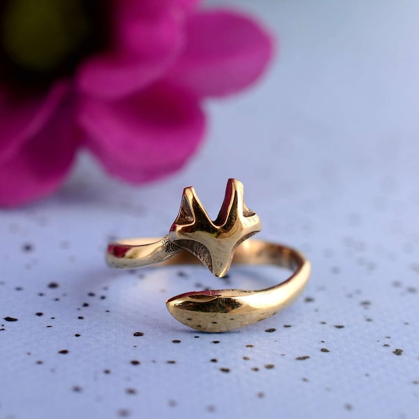 Fox Ring, Gift Ring, Gold Ring, Gold Plated Ring, Christmas Gift, Jewelry, Wedding, Friendship, Friend, Girlfriend, Adjustable, Spain