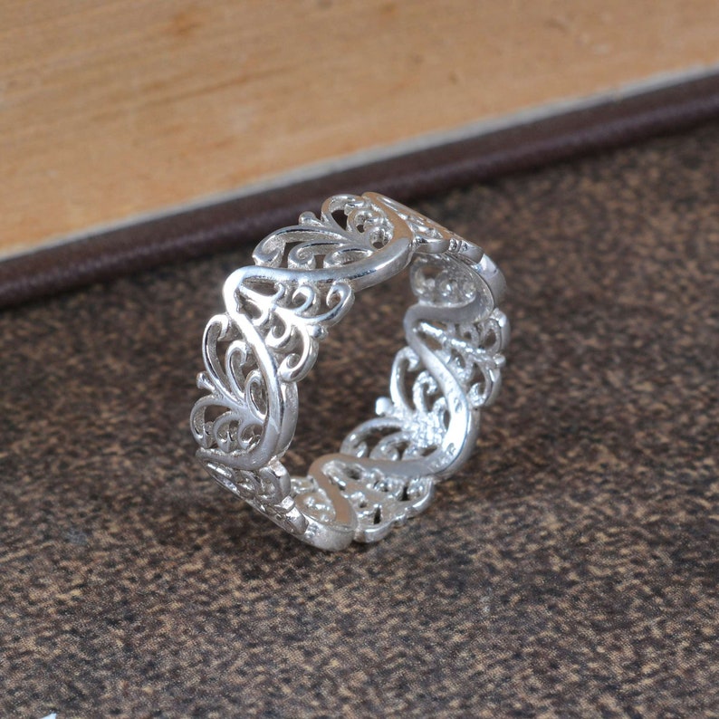 Silver Filigree Ring Design Silver Ring 925 Silver Ring | Etsy
