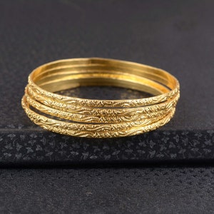 Indischer Gold Armreif, Gold Filled Armreif, Gold Armband, Armreif, Gold Filled Armband, Damen Gold Armreif, Stapelarmreif, Gold Armreifen