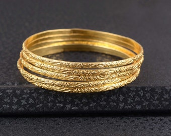 Indian Gold Bangle, Gold Filled Bangle, Gold Bracelet, Bangle, Gold Filled Bracelet, women Gold Bangle, Stacking Bangle, , Gold Bangles