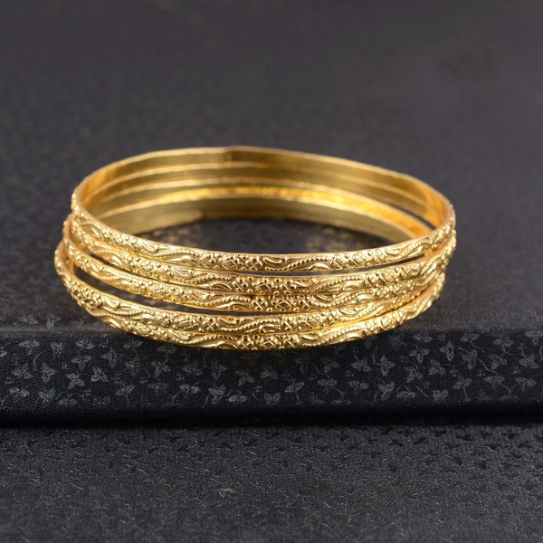 Gold Bangle - Etsy