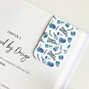 Blue Birthday Magnetic Bookmark, Kid Bookmark, Boy Bookmark, Bookish Gifts, Birthday Gift, Book Lover Gift, Gift for Readers