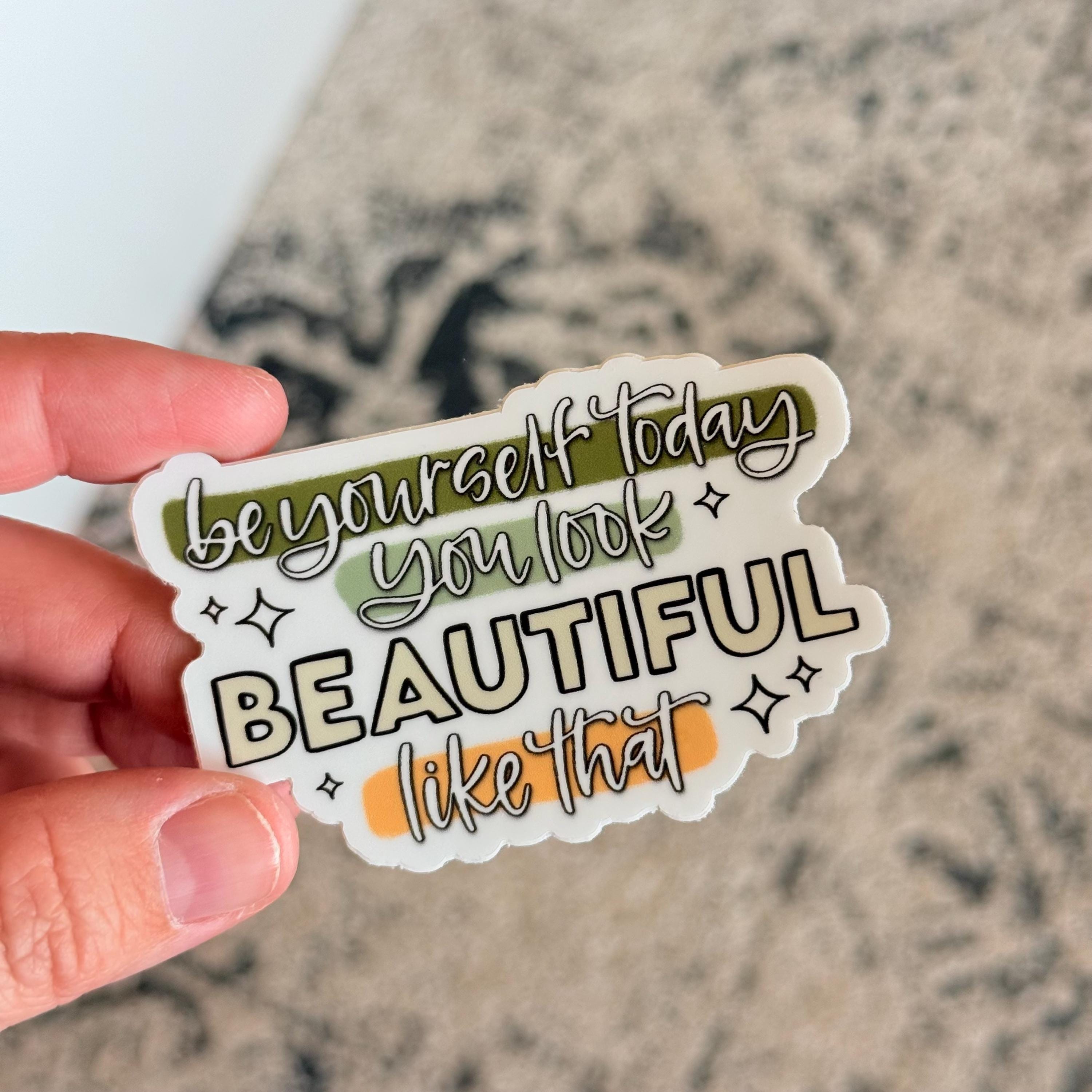 Beautiful | Die Cut Vinyl Sticker | Decal | Waterproof | White ...