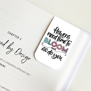 Bloom | Magnetic Bookmark | Laminated | Book Lover | Planner Page Marker