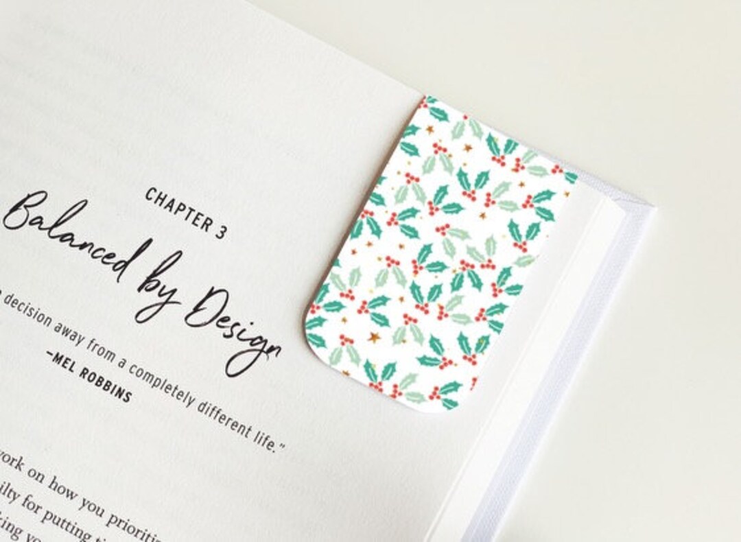 Holly Magnetic Bookmark, Laminated Bookmark, Bookmark, Magnetic ...
