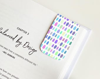 Spring Palette Magnetic Bookmark, Laminated Bookmark, Magnetic Bookmark, Book Lover Gift, Rainbow, Reader Gift Idea, Gift for Her
