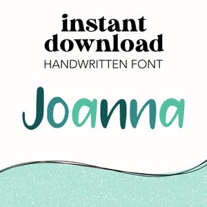 Joanna 手書きフォント、フォントダウンロード、メモ用フォント、プランナーフォント、タイポグラフィ、印刷可能、デジタルメモ、手書き、Procreate