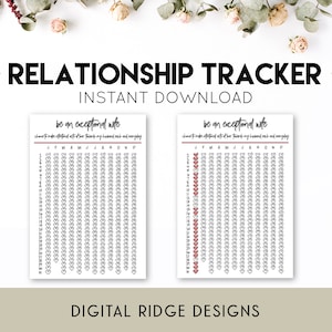 Relationship Tracker | Instant Download | Couples Goals