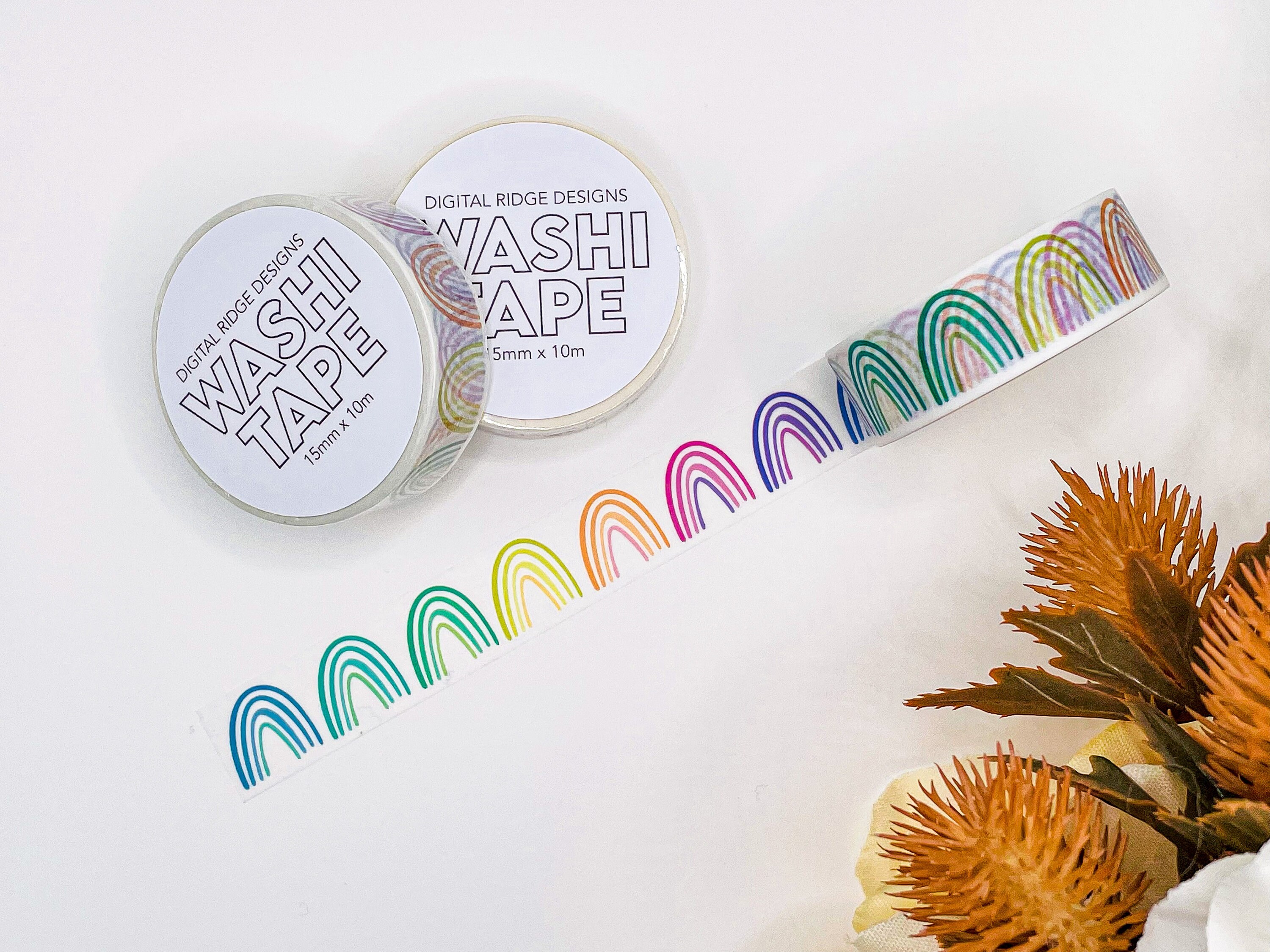 Rainbow Washi Tape | Decorative Tape | Scrapbooking | Journaling | Pl…