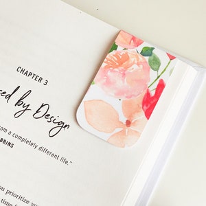Peony  | Magnetic Bookmark | Laminated | Book Lover | Planner Page Marker