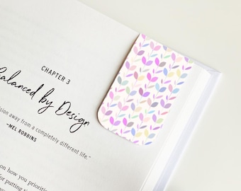 Spring Petals Magnetic Bookmark, Laminated Bookmark, Magnetic Bookmark, Book Lover Gift, Rainbow, Reader Gift Idea, Gift for Her