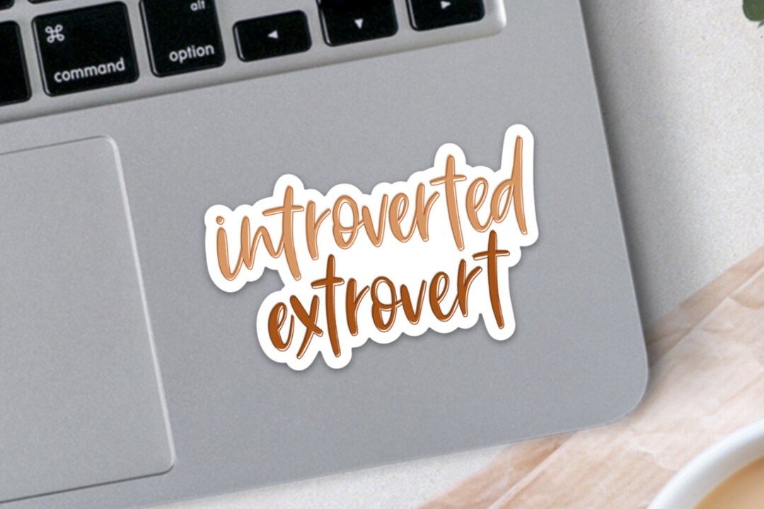 Introverted Extrovert Die Cut Vinyl Sticker Decal Waterproof Clear ...