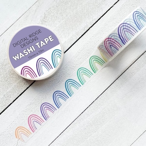 Rainbow Washi Tape | Decorative Tape | Scrapbooking | Journaling | Planners | Gift Wrapping