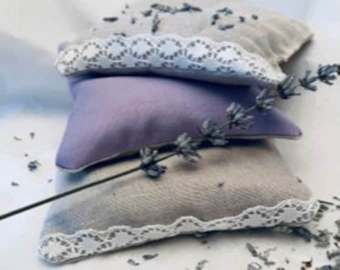 Organic Lavender Sachets, Rustic Wedding Favor & Home Fragrance, Relaxation aid
