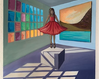 41x51 cm - Inner Child (Havelock Walk) - original oil painting on canvas