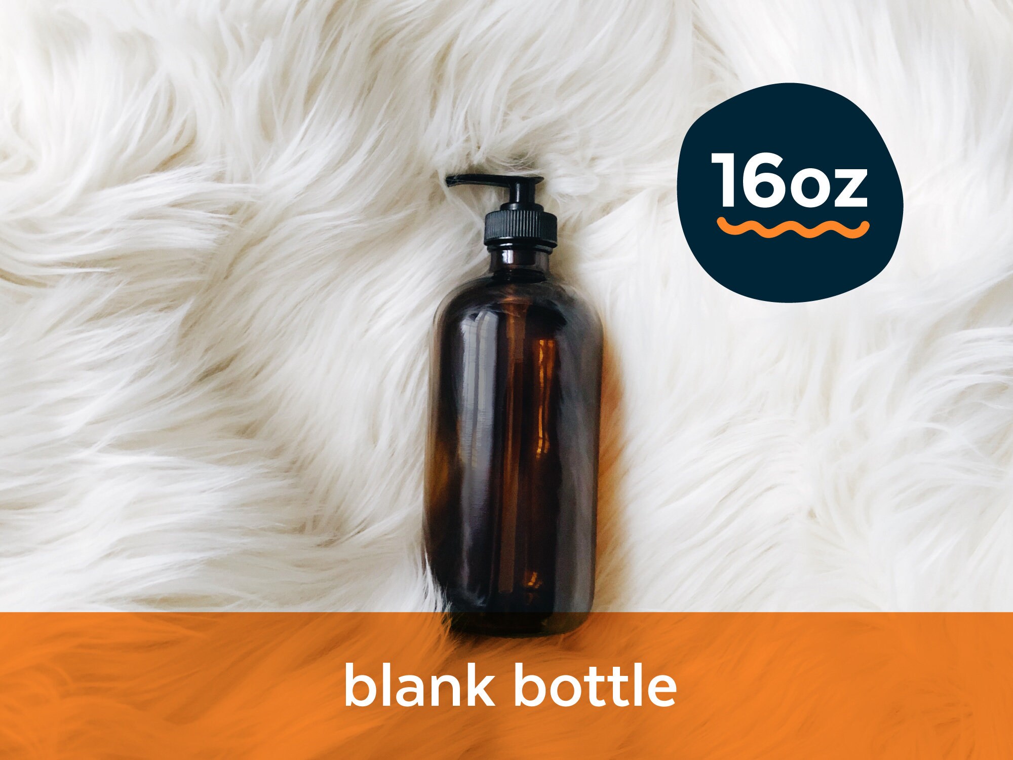 Custom Amber Glass Bottle With Screw Top Cap 16oz Modern Glass Bottle for  Kitchen Bath Laundry Room Office Gym or Anywhere, Zero Waste 