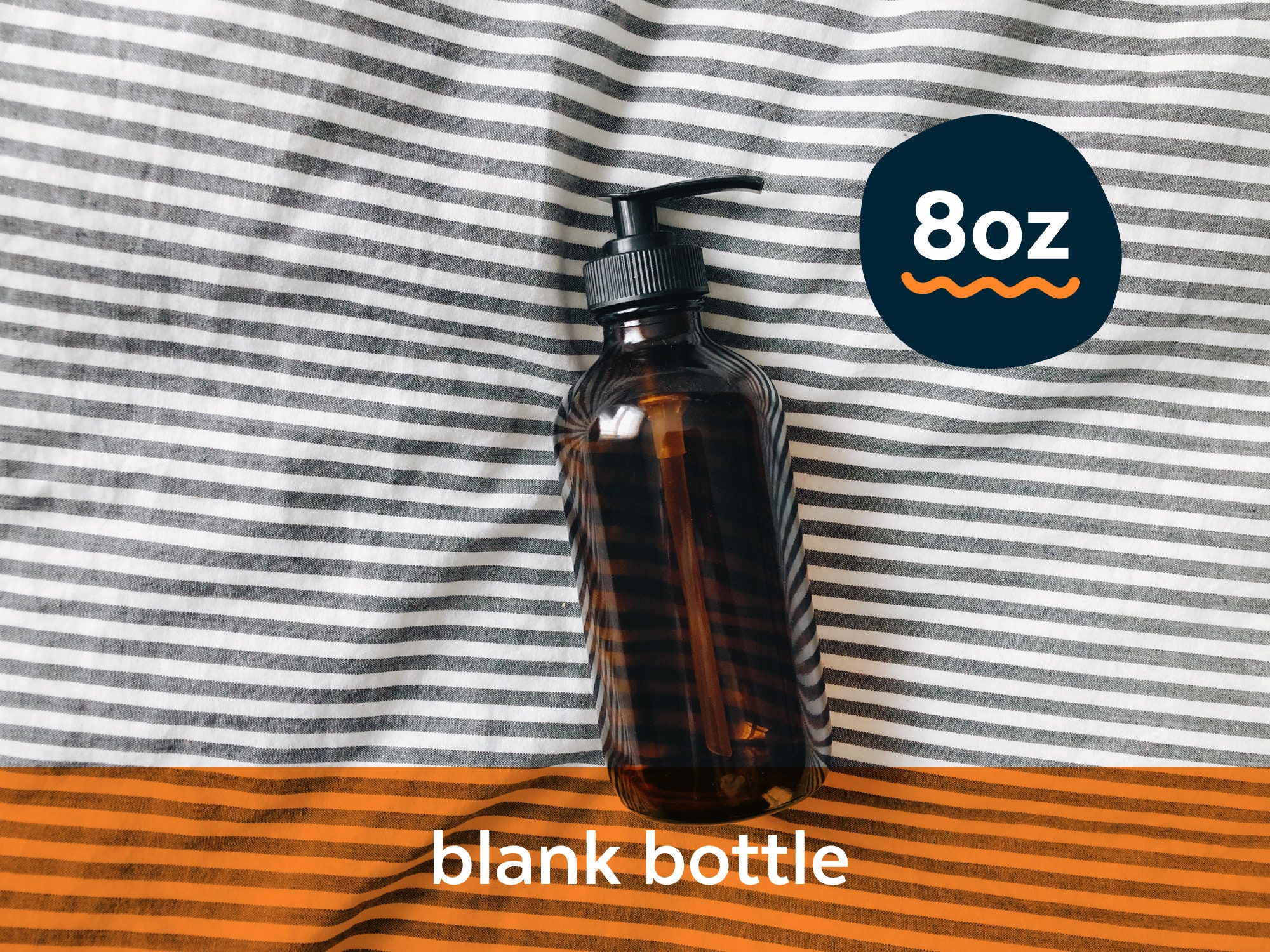 8 oz Amber Glass Bottle with Cap for sale