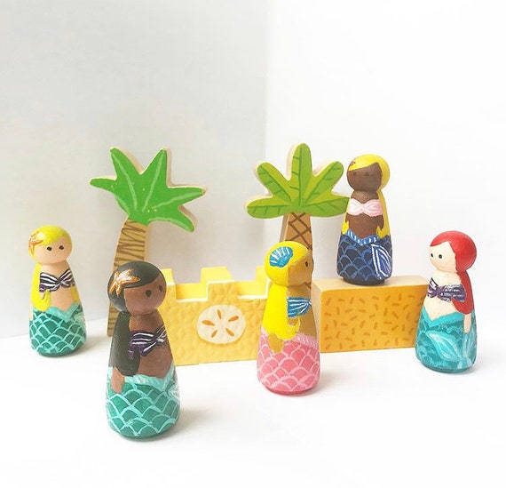 mermaid peg doll